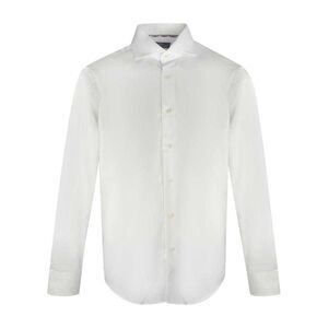 Aquascutum Mens Long-Sleeved Shirt / White